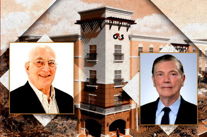 From left: LRP Media Group's Ken Kahn and Gladstone Commercial Corporation's David Gladstone with 1395 University Boulevard