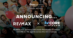 Inside Real Estate selected by RE/MAX, LLC to deliver top ranked kvCORE Platform to 75k agents across the US & Canada