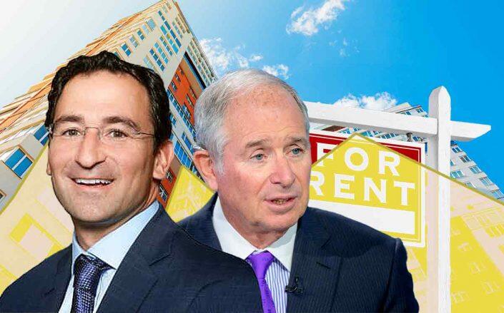 Blackstone COO Jonathan Gray and CEO Stephen Schwarzman (Blackstone, Illustration by The Real Deal with Getty)