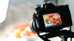 Fullerton videographer's camera focused on food item