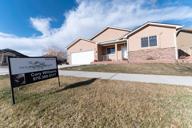 A home sits for sale at 3017 Prairie Hawk Lane in Pueblo on Monday.