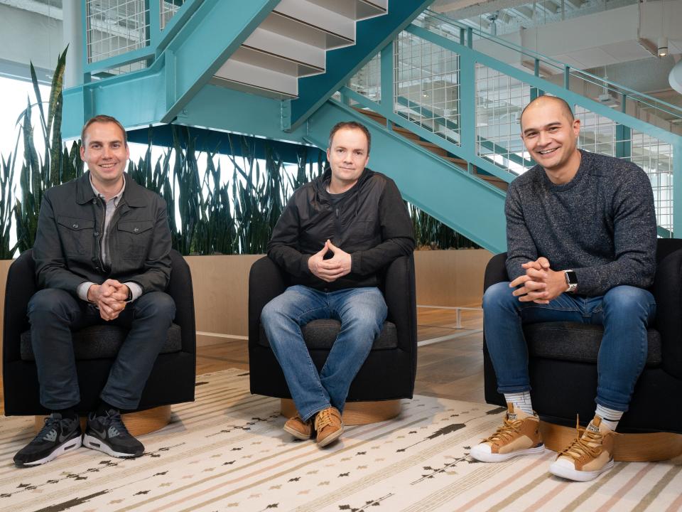 Three founders of real estate startup Ember